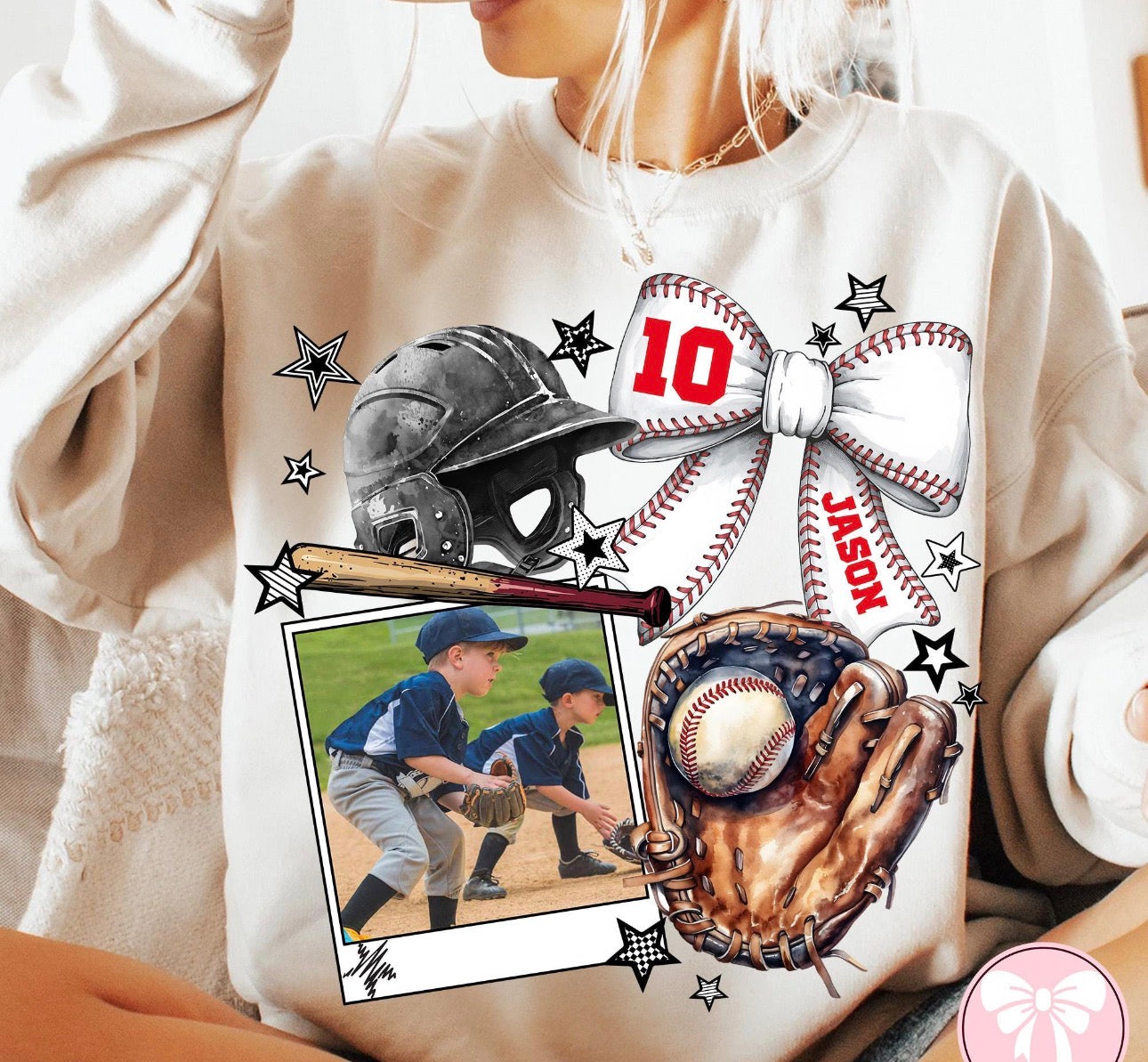 Custom Baseball shirt w/ number, photo and name