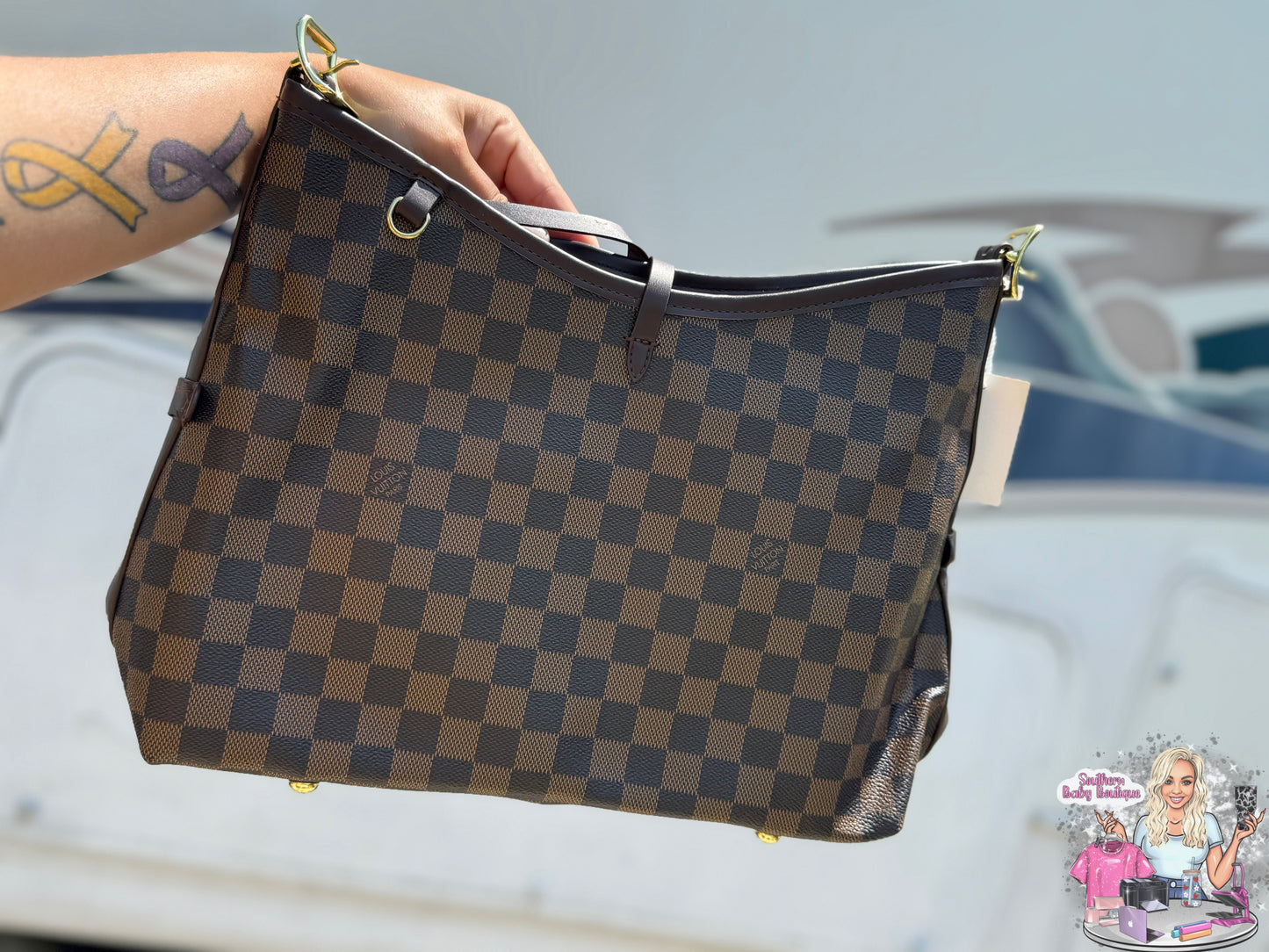 Lv purchase with wallet/pouch & strap
