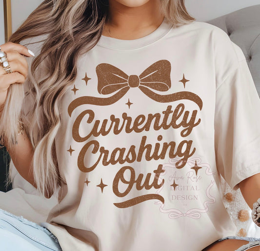 Currently crashing out tee