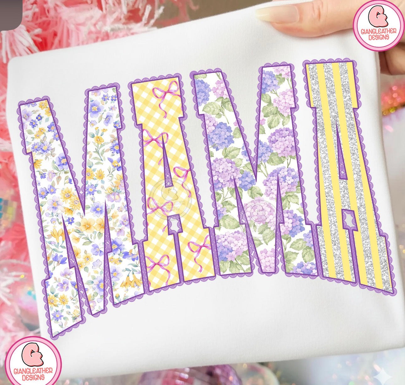 Pastel floral mama (can change title) tee