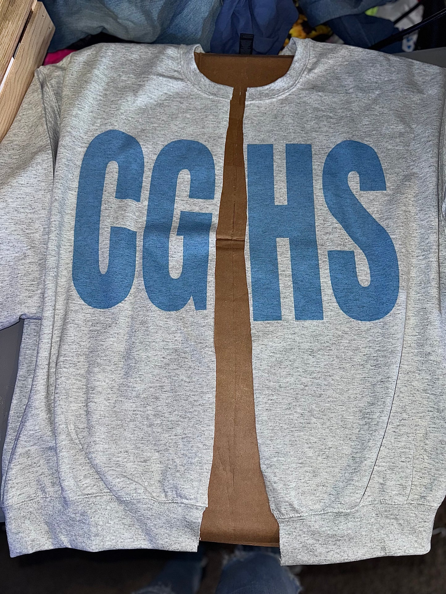 State/school crewneck cardigans