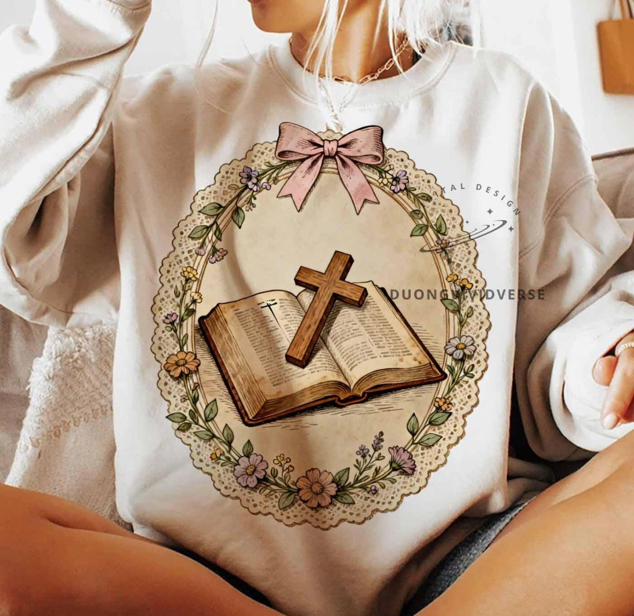 thrifting coquette sweatshirts