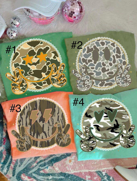Camo smiley (4 options)
