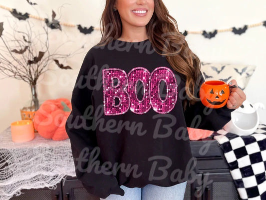 “Boo” sequin shirt